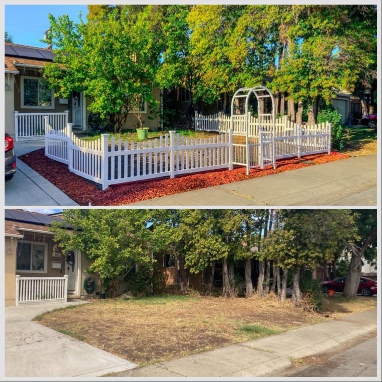 WamBam All American Scalloped Picket Fence, White Vinyl DIY No Dig Kit customer photo 2