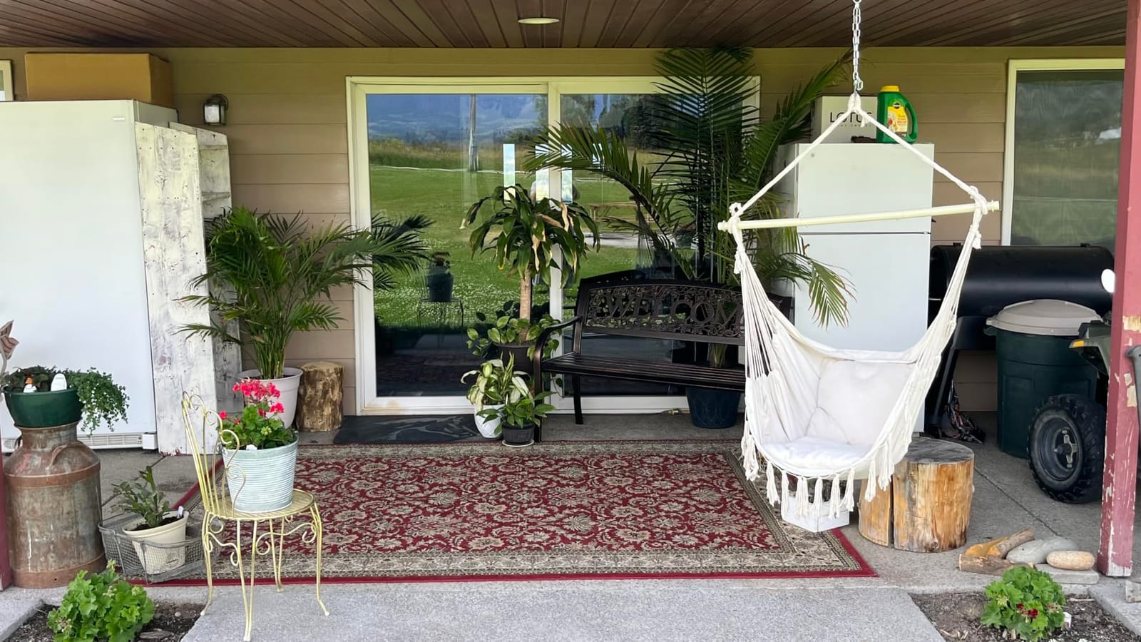 Y- STOP Hammock Chair Hanging Rope Swing, Max 500 Lbs, 2 Cushions Included, Large Macrame Hanging Chair with Pocket, Cotton Weave for Superior Comfort, Durability (Dark Grey) customer photo 2