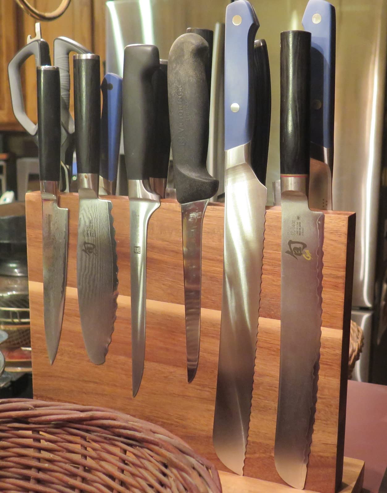 Home Kitchen Magnetic Knife Block Holder Rack Magnetic Stands with Strong Enhanced Magnets Multifunctional Storage Knife Holder customer photo 1