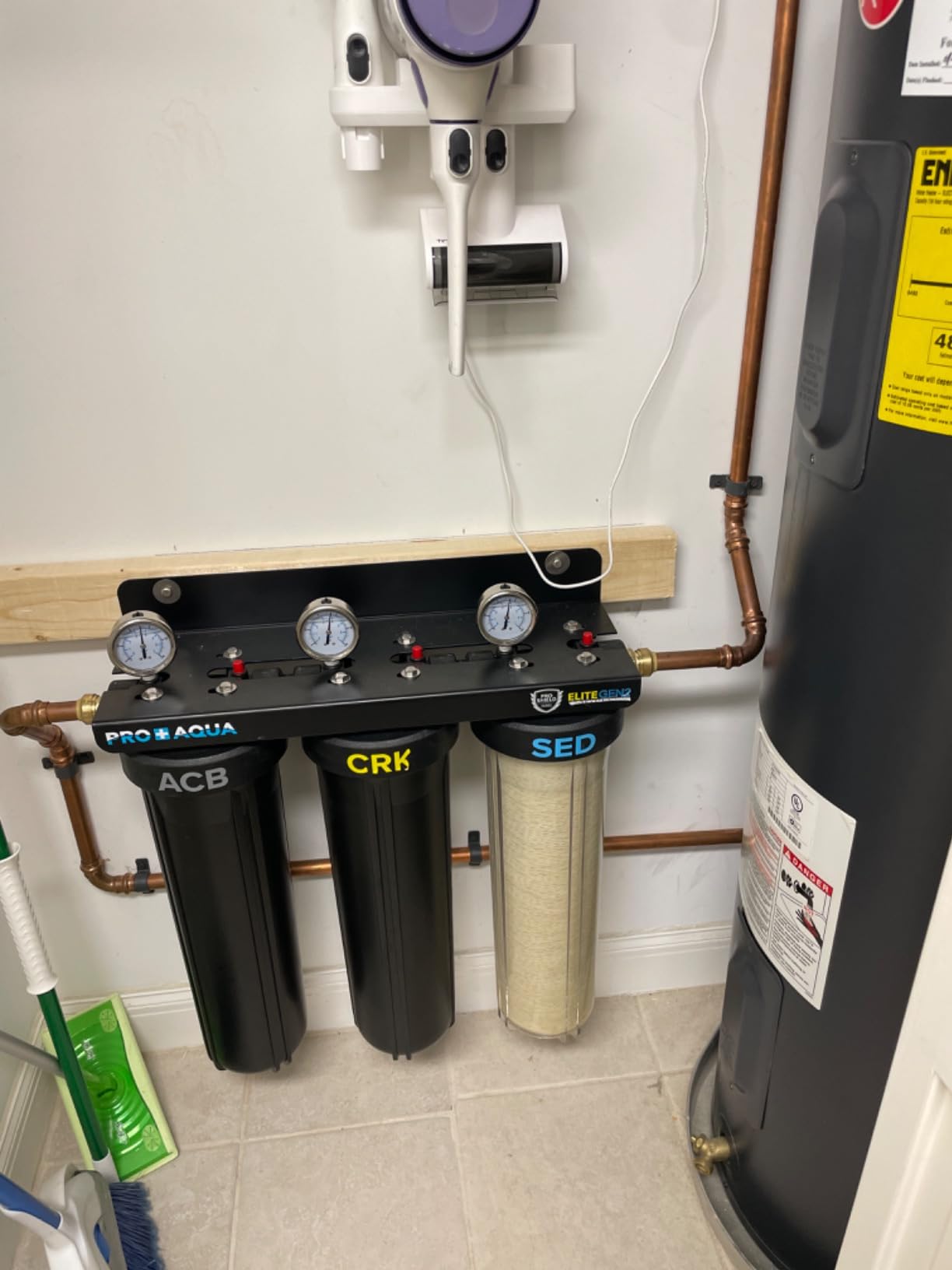 PRO+AQUA Elite Series GEN2 PRO-100-E 3-Stage Whole House Water Filtration System for City & Well Water with Pressure Gauges | Reduces Contaminants, Sediment, Chemicals, Heavy Metals, with 1” Ports customer photo 1