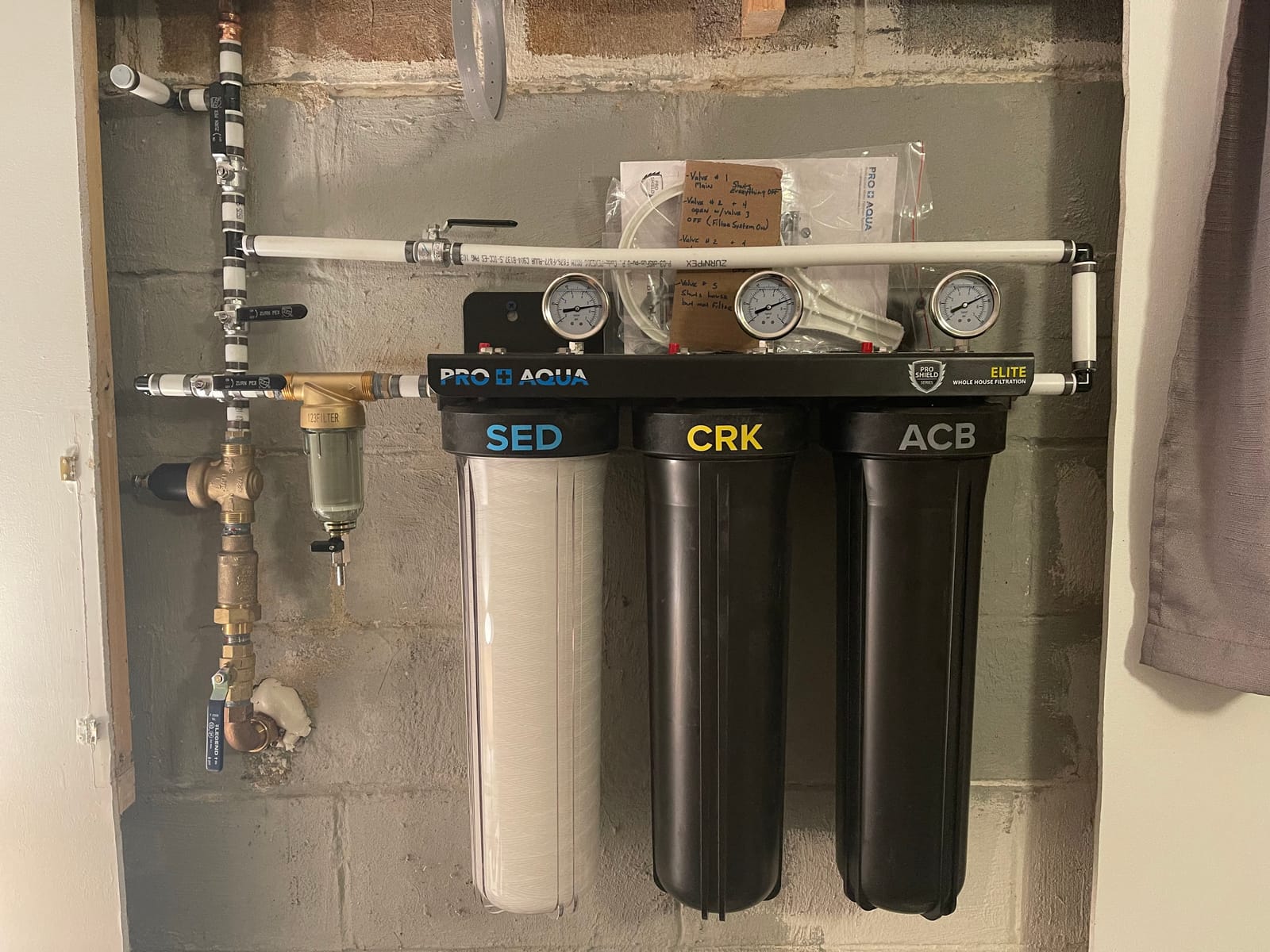 PRO+AQUA Elite Series GEN2 PRO-100-E 3-Stage Whole House Water Filtration System for City & Well Water with Pressure Gauges | Reduces Contaminants, Sediment, Chemicals, Heavy Metals, with 1” Ports customer photo 2