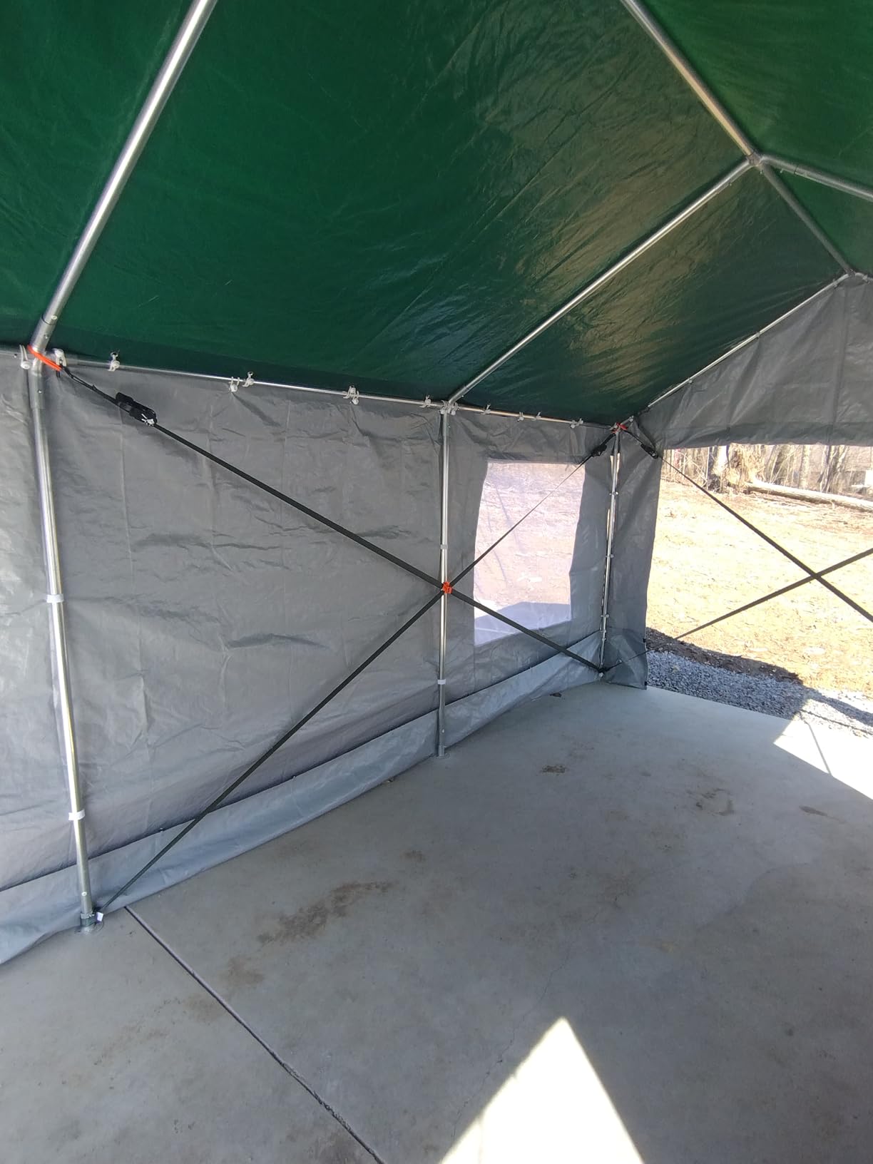 ADVANCE OUTDOOR 10x20 ft Heavy Duty Carport Potable Car Canopy Garage Party Tent Boat Shelter, Adjustable Height from 9.5 ft to 11 ft, Green customer photo 1