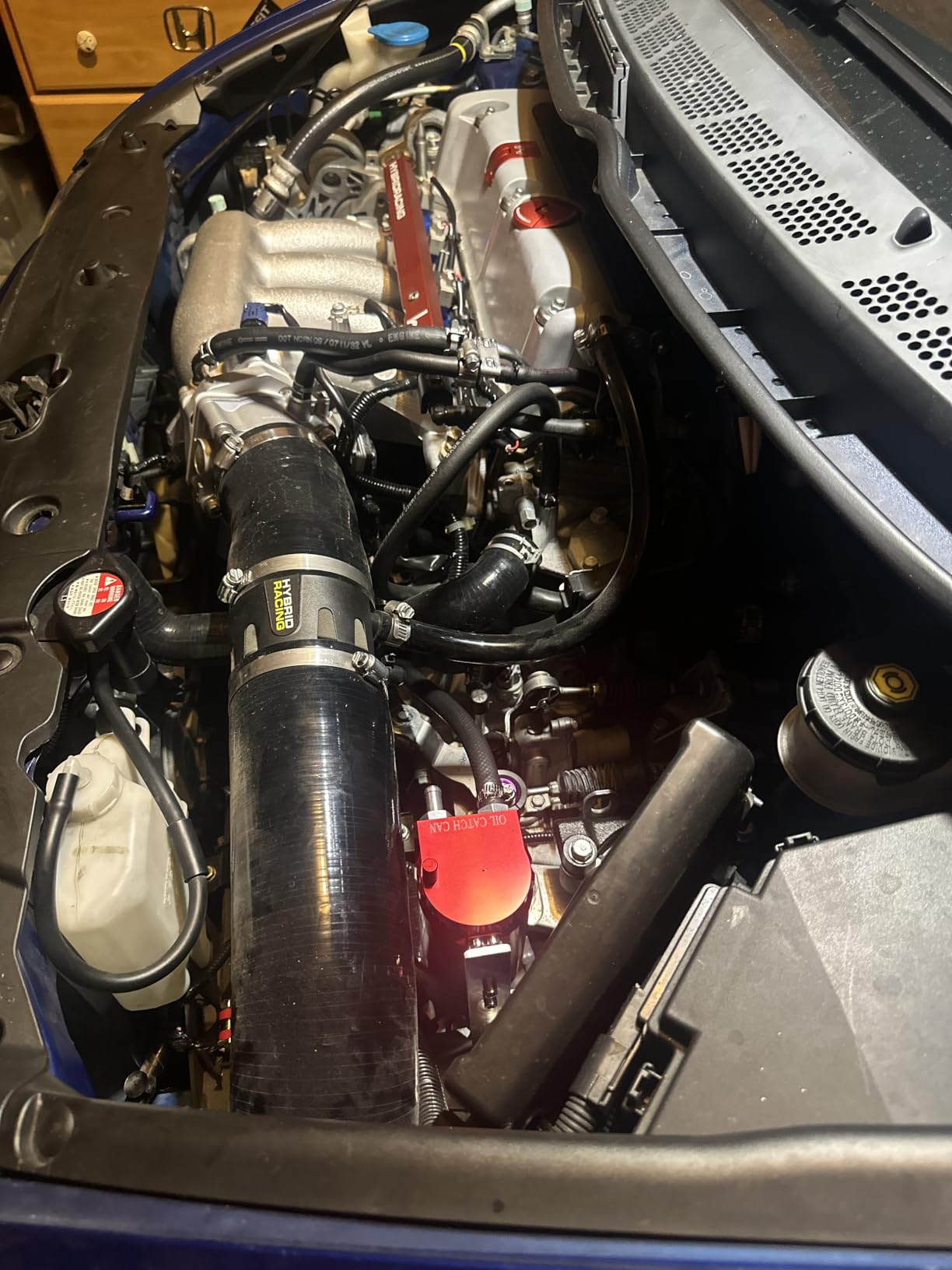 EVIL ENERGY Oil Catch Can, Universal Baffled Catch Can Kit with NBR Fuel Hose, 300ml Aluminum Air Oil Separator Tank for PCV System customer photo 2