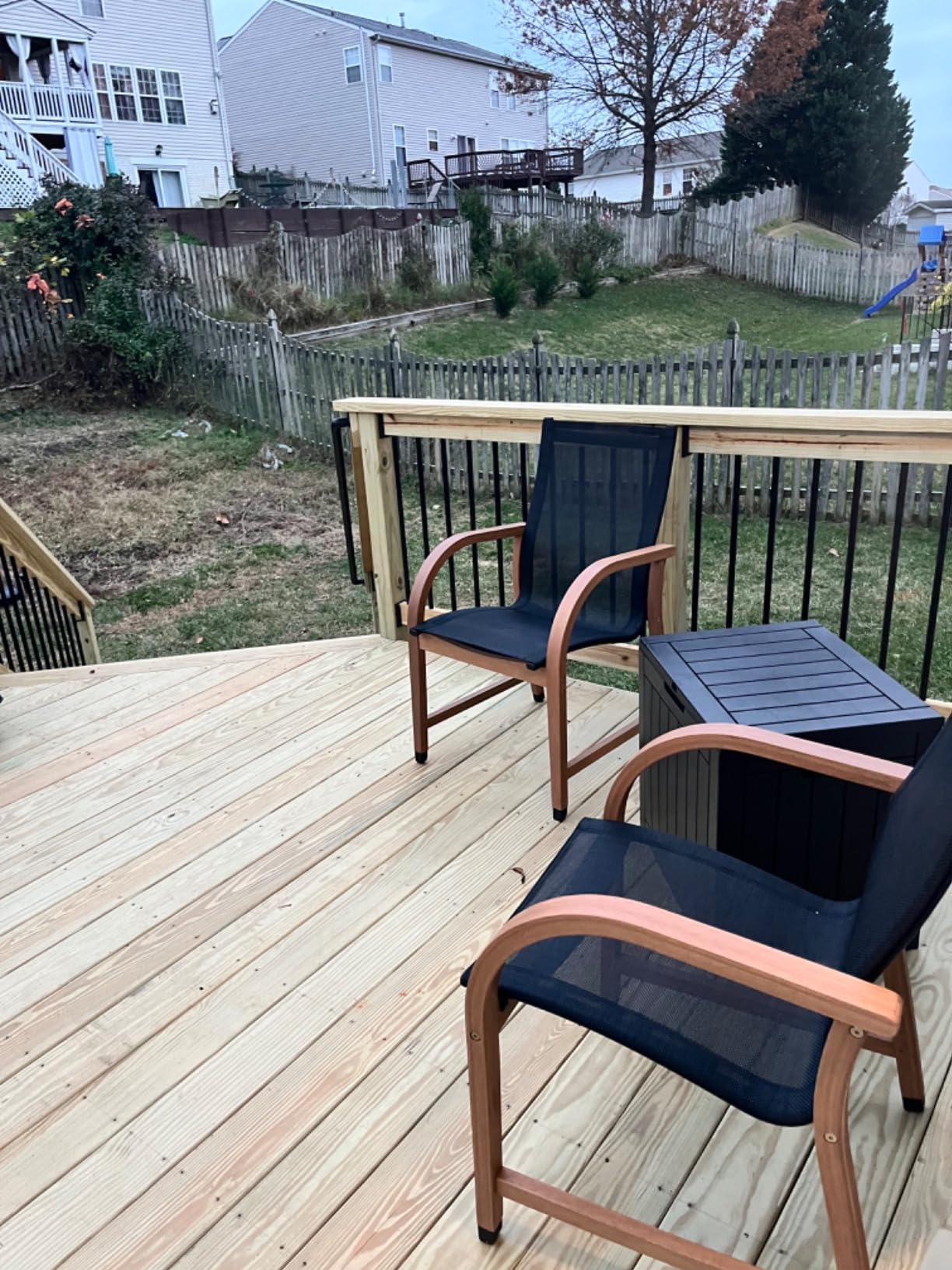Amazonia Franklin 9-Piece Rectangular Extendable Patio Dining Set Teak Finish and Weather-Net Technology Ideal for Outdoors and Indoors customer photo 1