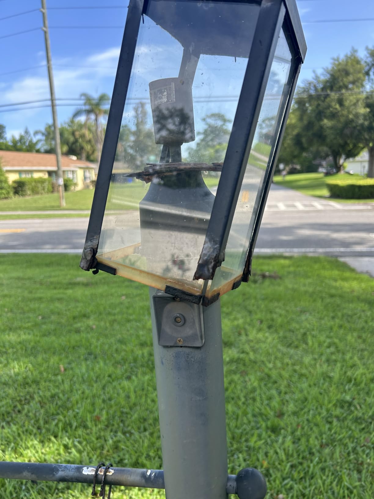 WISBEAM Outdoor Post Light, Pole Lantern, E26 Base 60W Max, Metal Housing Plus Glass, ETL Qualified, Bulbs not Included customer photo 2