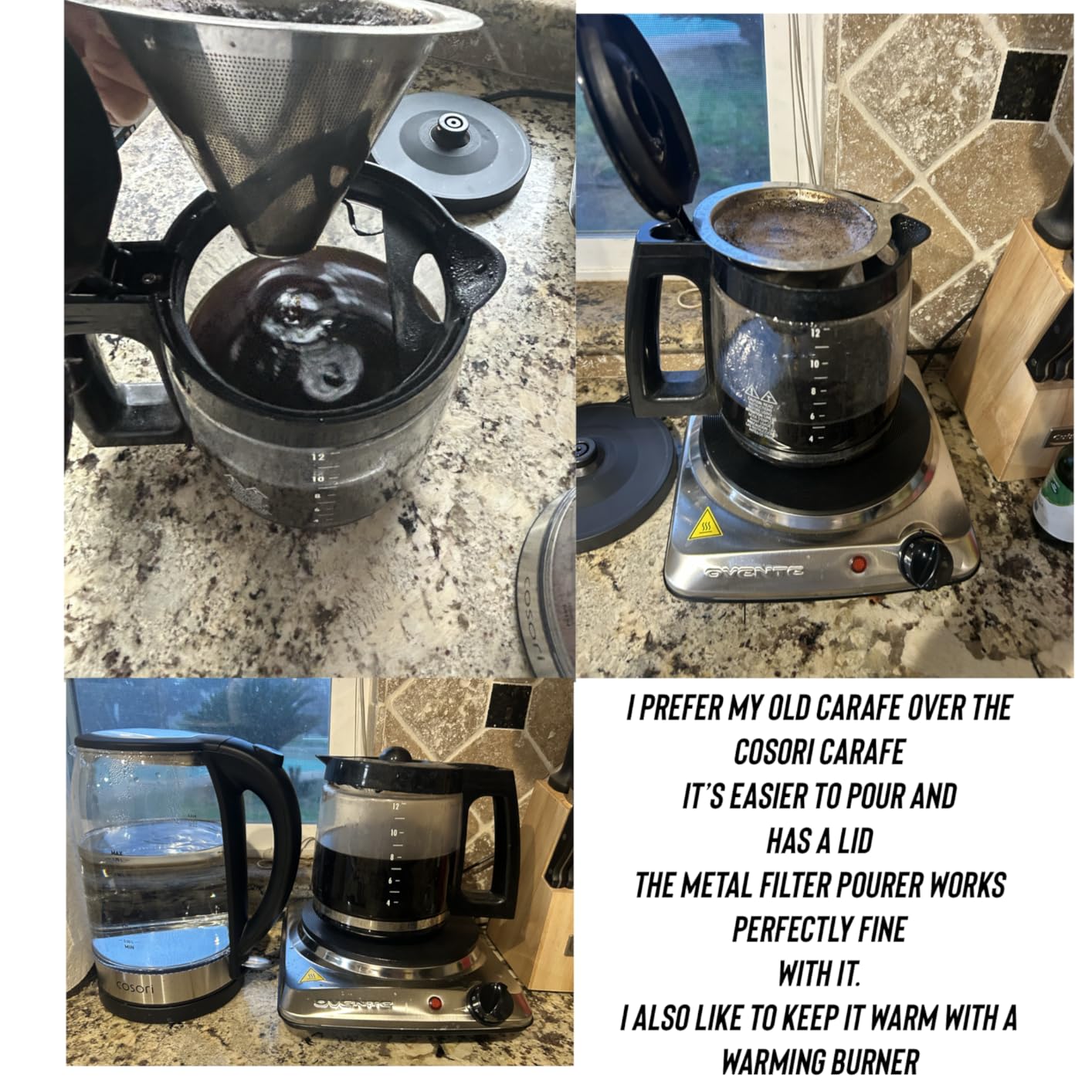 Cosori Pour Over Coffee Maker, Double Layer Stainless Steel Filter, 8cup customer photo 1