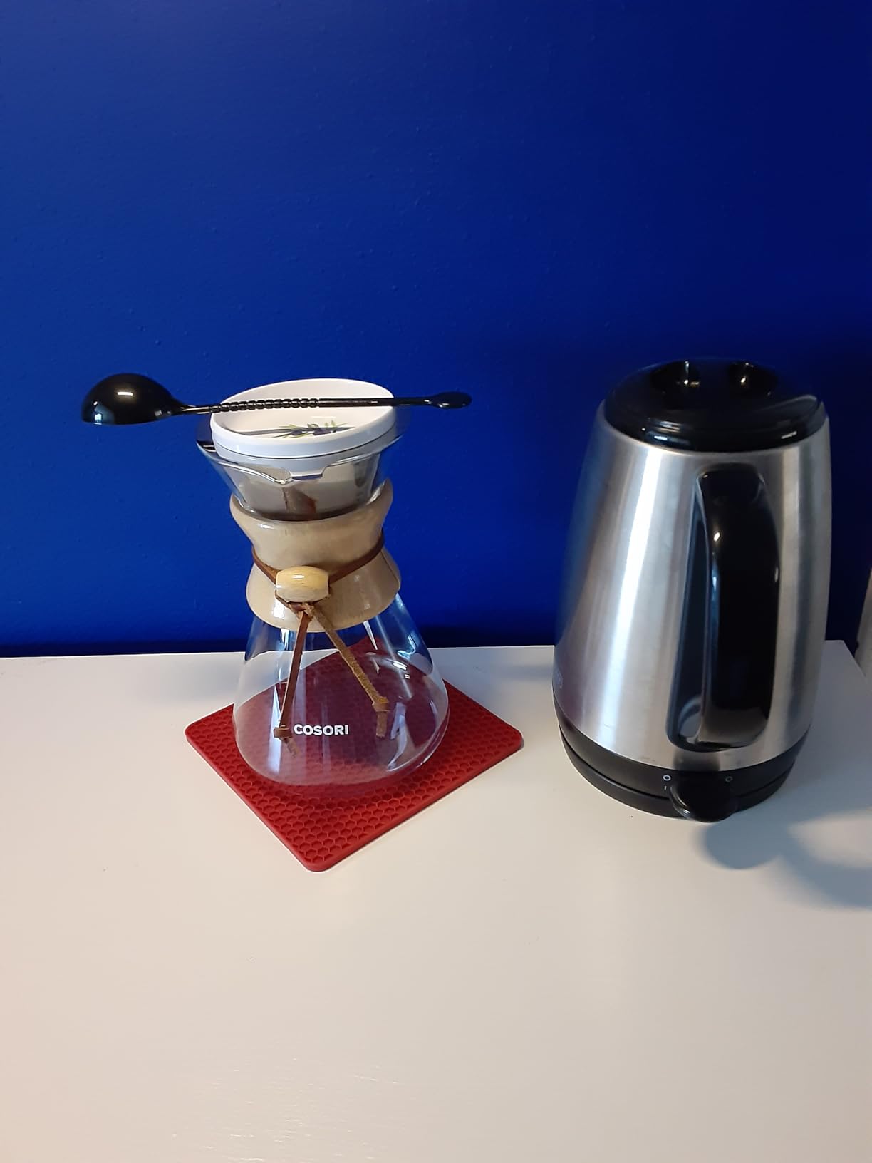 Cosori Pour Over Coffee Maker, Double Layer Stainless Steel Filter, 8cup customer photo 2