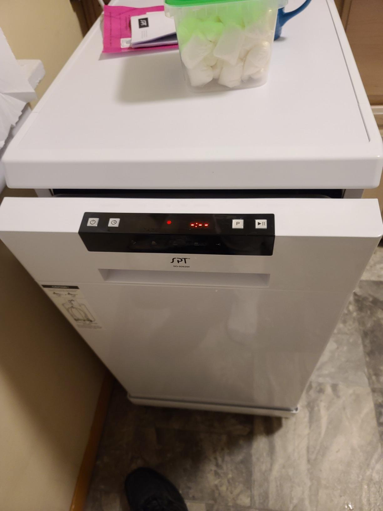 SPT SD-9263W 18″ Energy Star Portable Dishwasher – White customer photo 2