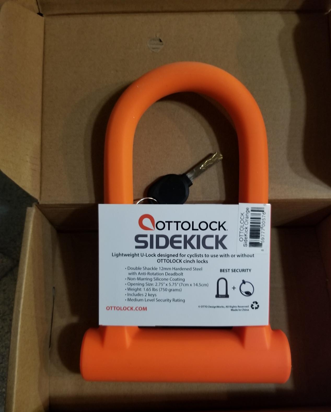 OTTOLOCK Sidekick Compact U-Lock, Orange customer photo 2