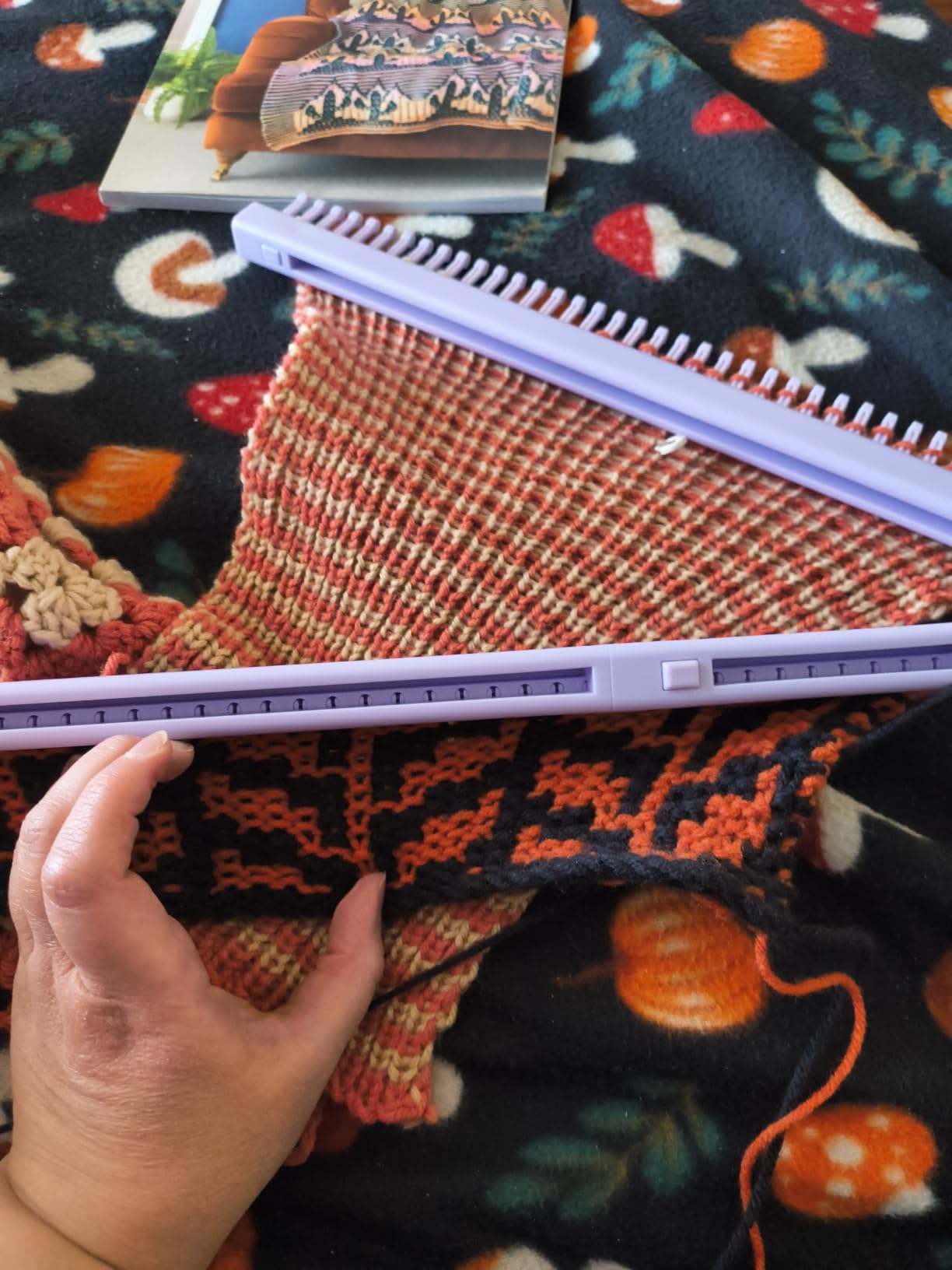 Authentic Knitting Board Adjustable Multi-Knit Loom, snap in parts, small and large gauge customer photo 1