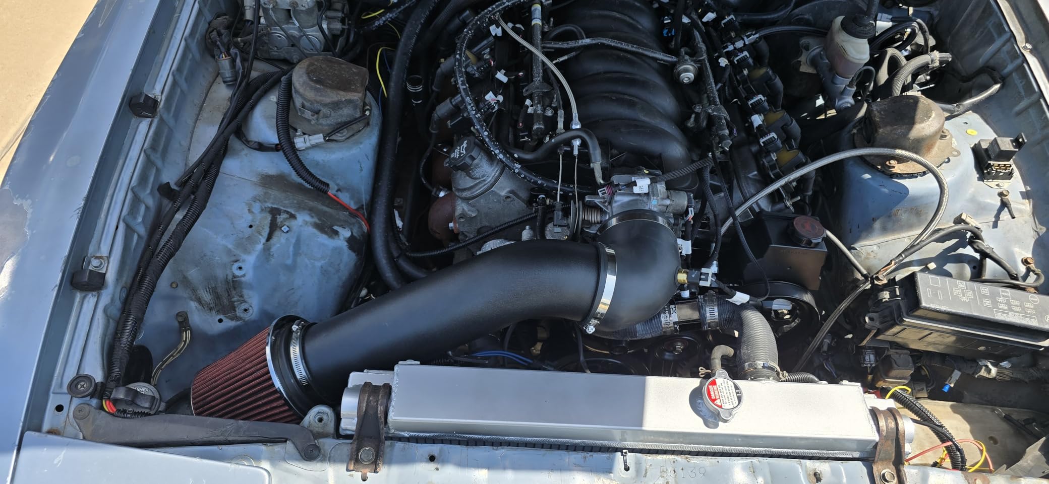 4 inch Cold Air Intake Black Tube + Heat Shield for 1999-2006 GMC/Chevy V8 4.8L/5.3L/6.0L Silverado 1500/2500/3500 Black customer photo 1
