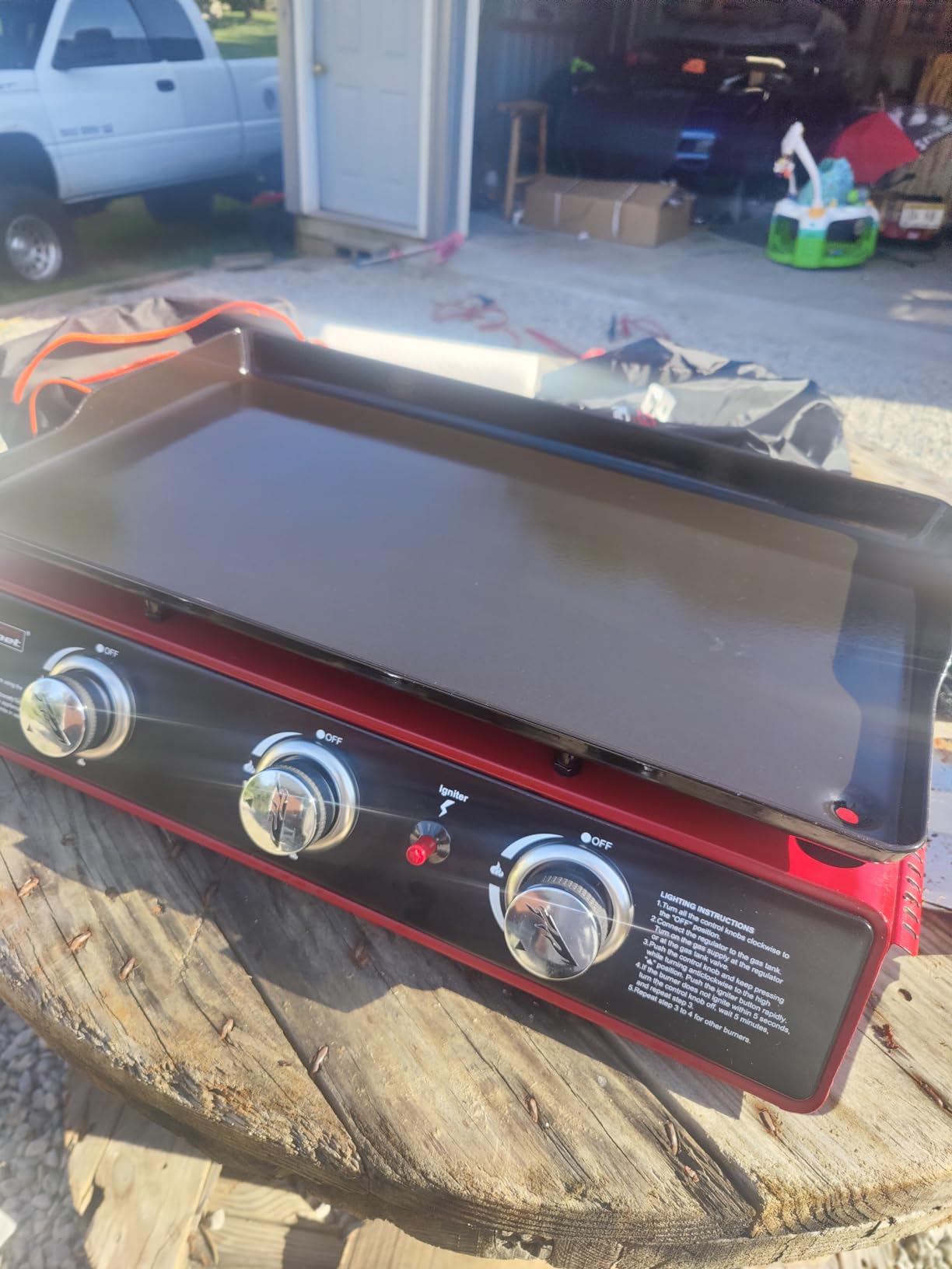 Royal Gourmet PD1301S Portable 3-Burner Tabletop Gas Griddle customer photo 2
