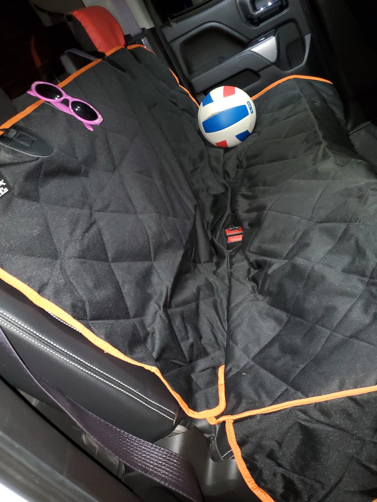 Active Pets Black Car Rear Seat Cover for Dogs, Durable Waterproof & Scratch Resistant Vehicle Backseat Protector, Nonslip Dog Accessory & Pet Protection for Back Seats, Machine Washable customer photo 1