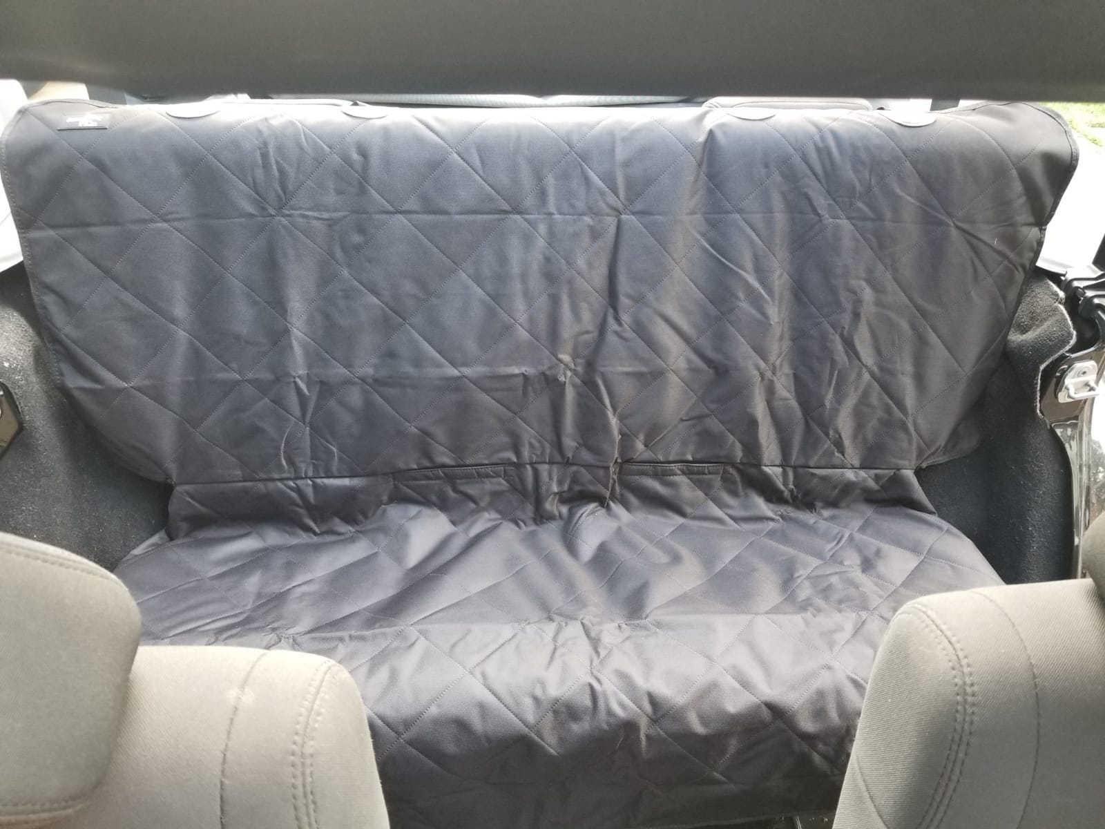 Active Pets Black Car Rear Seat Cover for Dogs, Durable Waterproof & Scratch Resistant Vehicle Backseat Protector, Nonslip Dog Accessory & Pet Protection for Back Seats, Machine Washable customer photo 2