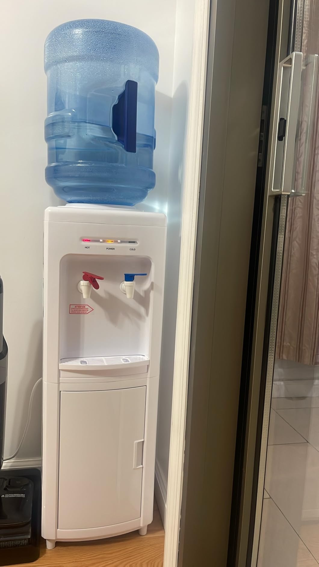 COSTWAY Water Cooler Dispenser for 3-5 Gallon Bottle | Top Loading Hot and Cold Water Dispenser with Storage, Child Lock, Water Cooler with Compression Refrigeration Technology customer photo 2