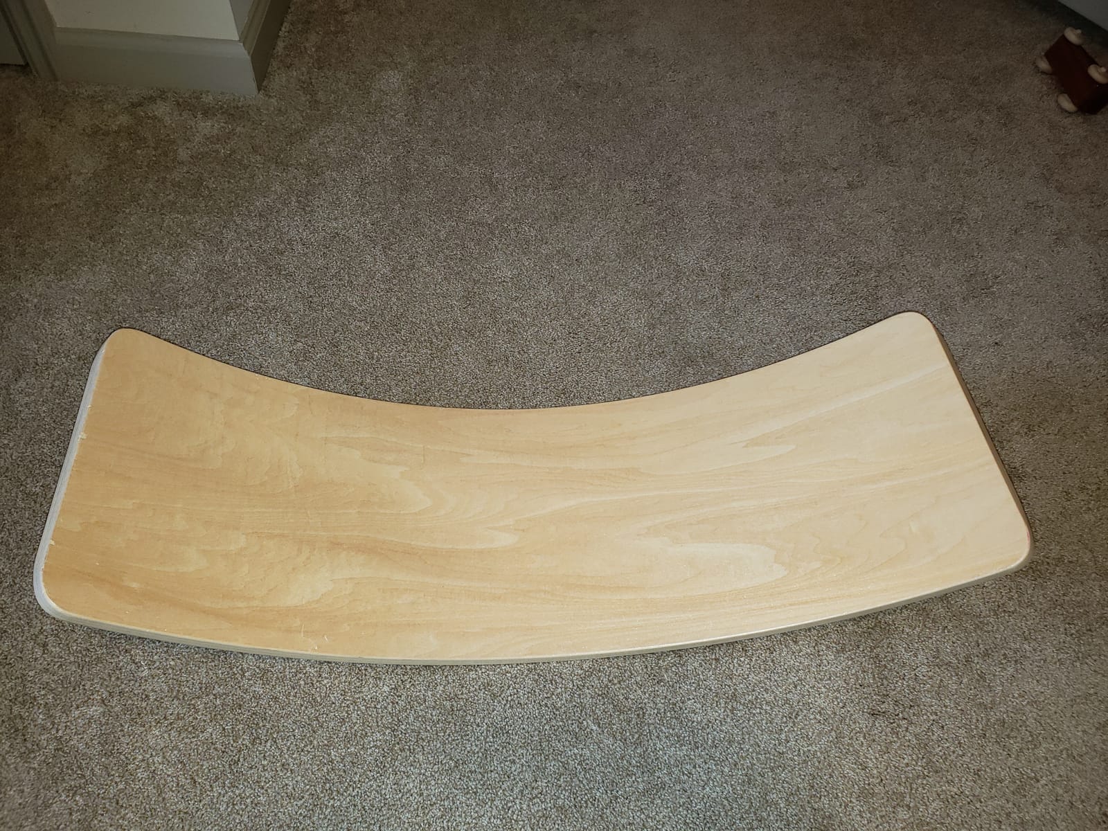Gentle Monster Wobble Balance Board, Wooden Montessori Toy Rocker Board Natural Wood Kids Toddler Open Ended Learning Toy Yoga Curvy Board for Adult Office Classroom Christmas Gifts customer photo 2