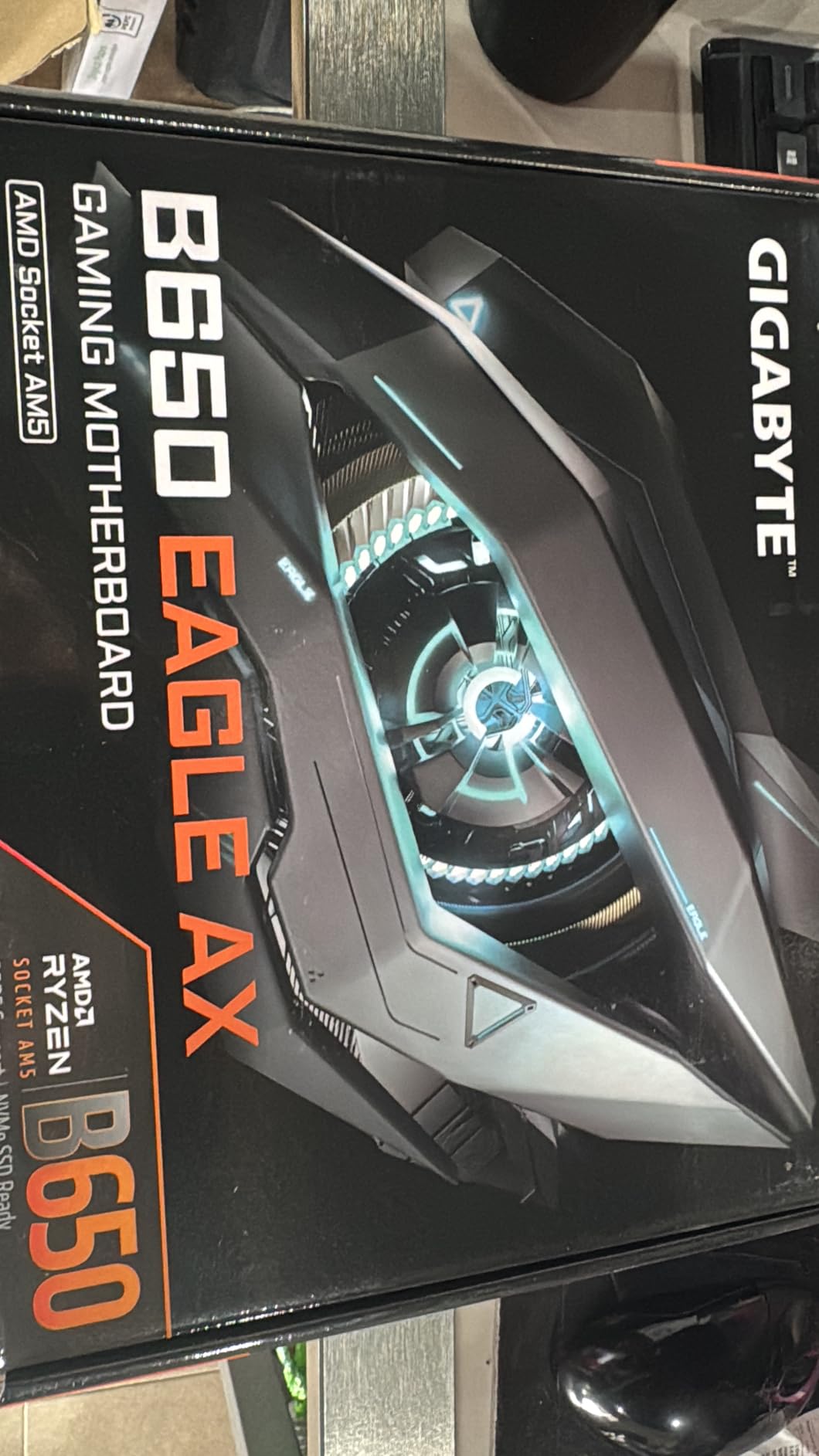 GIGABYTE B650 Eagle AX AM5 LGA 1718 ATX Motherboard, DDR5, Triple M.2 Slots (1x PCIe 5.0, 2X PCIe 4.0), USB 3.2 Gen2x2 Type-C, WiFi 6E, Realtek GbE LAN customer photo 2