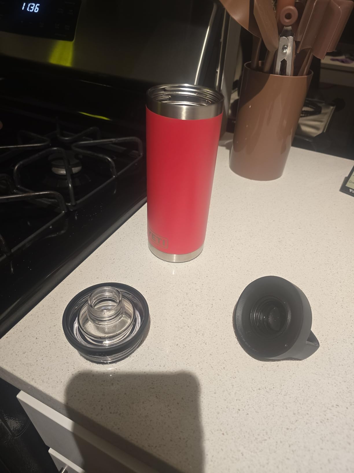 YETI Rambler 18 oz Bottle, Leakproof, Vacuum Insulated, Stainless Steel with Chug Cap, Stainless customer photo 2