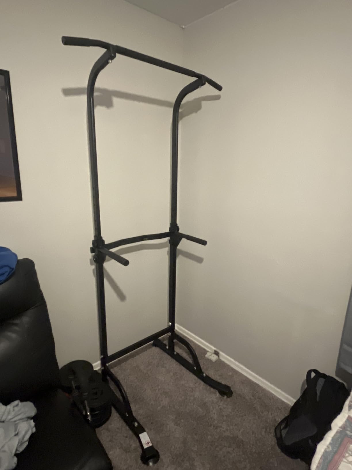 DlandHome Power Tower Pull Up Bar Dip Station,Adjustable Height Dip Stand customer photo 2