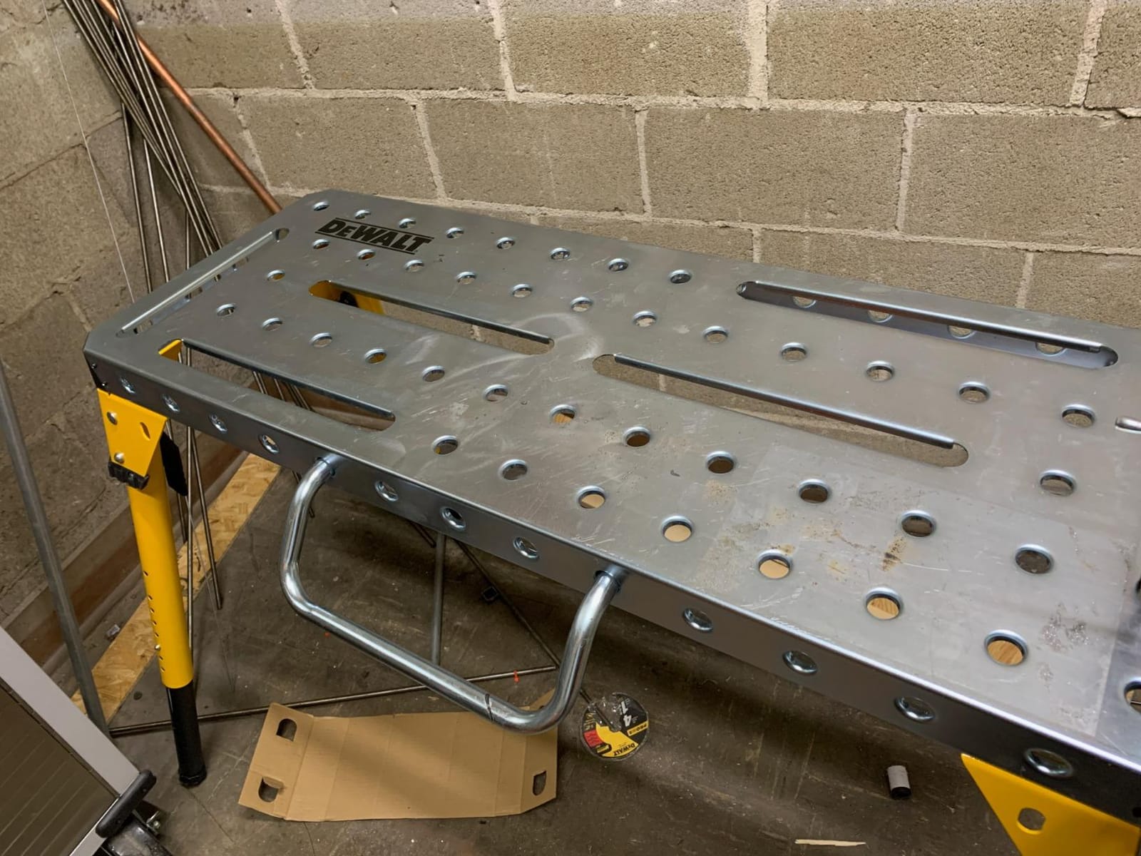 DEWALT 46 in. x 18 in. Adjustable Height Portable Folding Steel Welding Table and Workbench DXMF4618WT customer photo 2