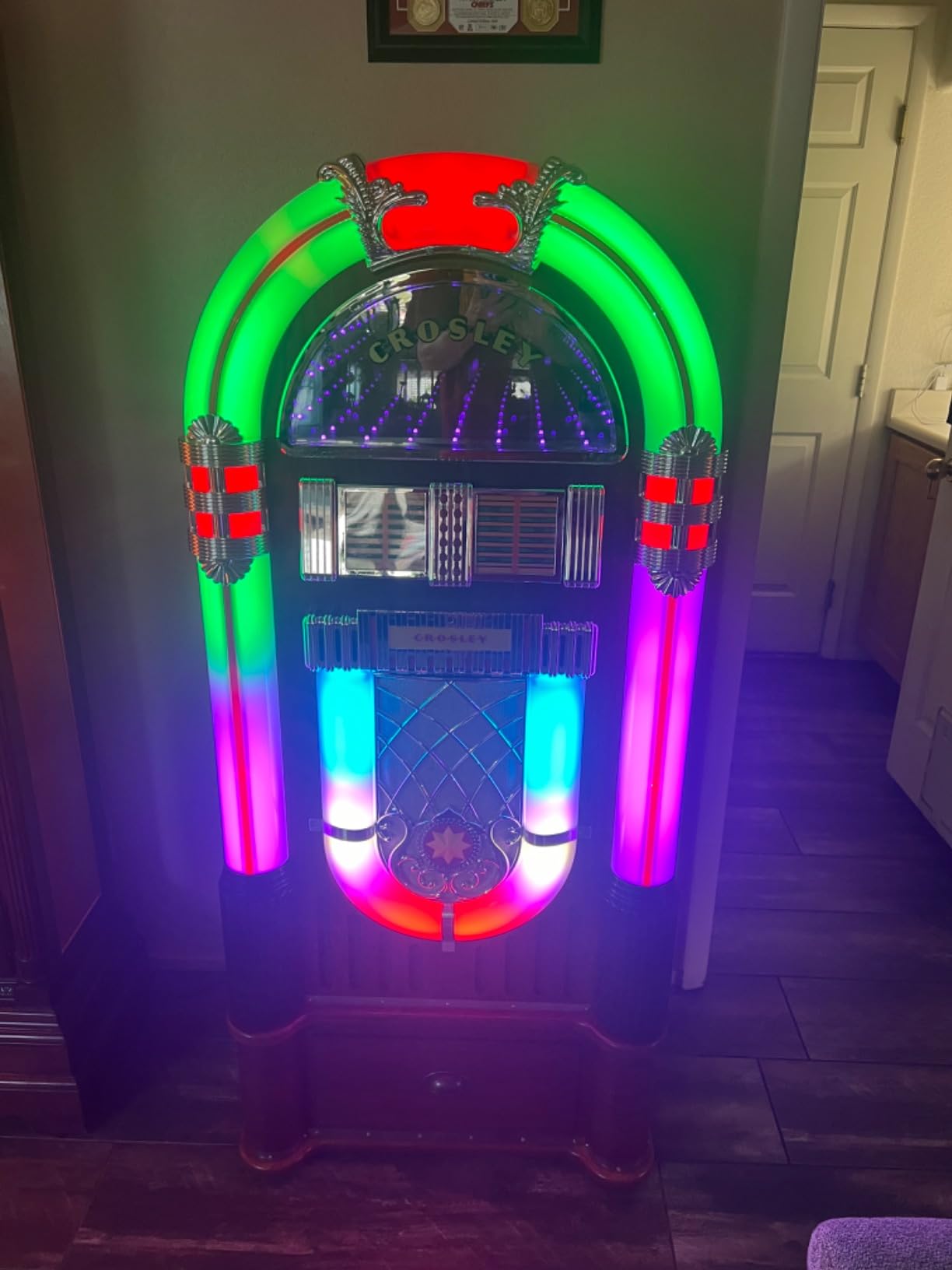 Crosley CR1215A-WA Jukebox with ST15-WA Stand Included, Walnut customer photo 2
