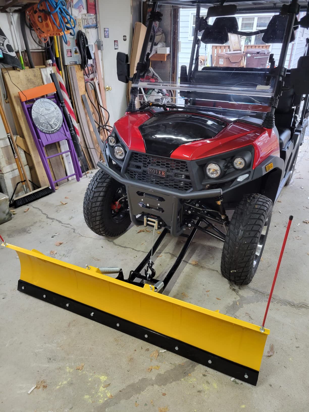 Massimo 60-Inch Universal ATV/UTV Snow Plow Kit – Steel Blade with Push Frame and Mount Plate, 5-Position Angle Adjustment customer photo 1