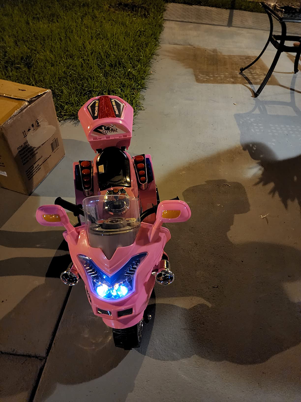 Kids Motorcycle - 3-Wheel Ride on Toy with Reverse, Sounds, and Headlights - 6V Electric Motorcycle for Kids Ages 3 to 6 by Lil' Rider (Pink) customer photo 1