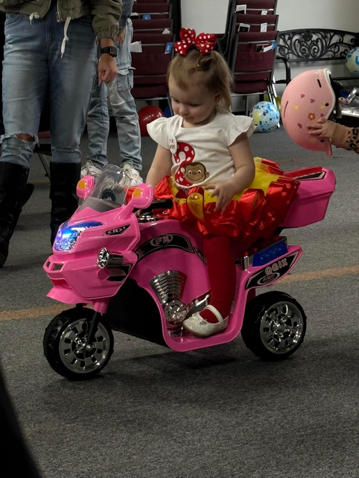 Kids Motorcycle - 3-Wheel Ride on Toy with Reverse, Sounds, and Headlights - 6V Electric Motorcycle for Kids Ages 3 to 6 by Lil' Rider (Pink) customer photo 2