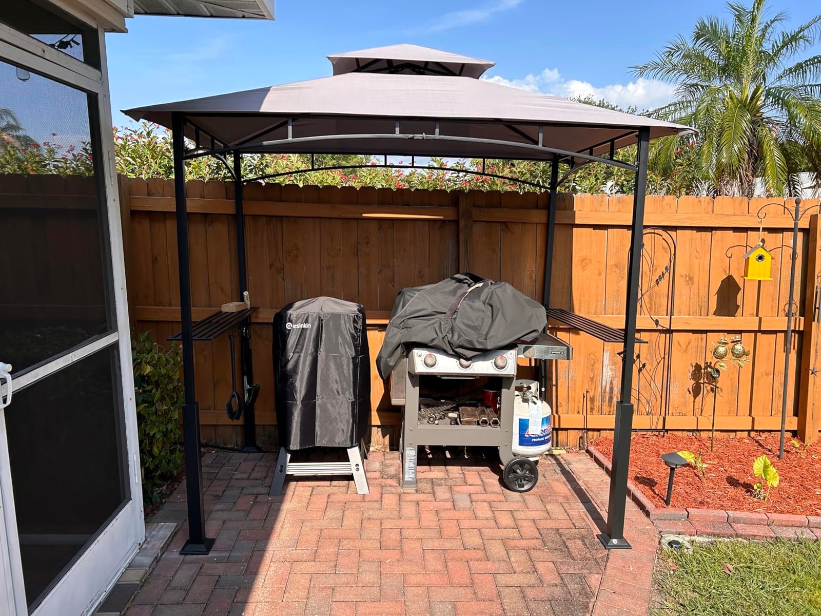 ABCCANOPY 8x5 Grill Gazebo BBQ Shelter with 2 LED Lights, Dark Gray customer photo 1
