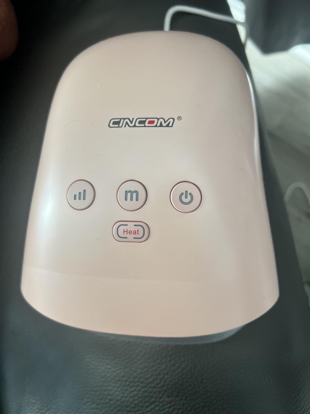 CINCOM Cordless Hand Massager with Heat and Compression, White customer photo 2