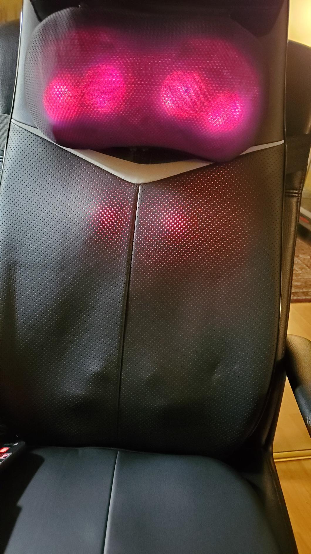 Zyllion ZMA-33 Shiatsu Neck and Back Massager with Heat for Chair, Black customer photo 2