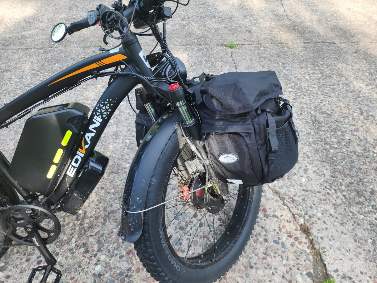 50L Bike Panniers, Waterproof Bicycle Rear Rack Bag with Rain Cover, Black customer photo 2