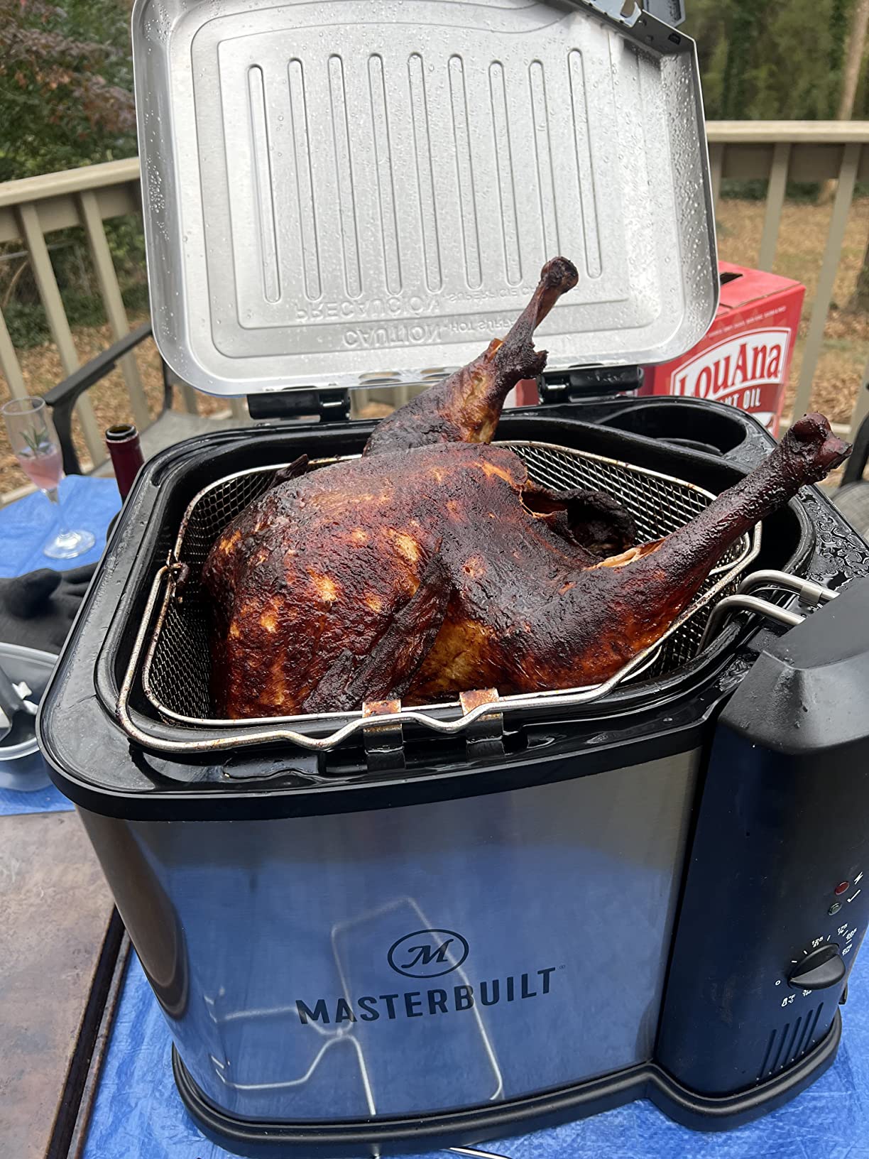 Masterbuilt® 3-in-1 10 Liter XL Electric Turkey Fryer plus Boiler and Steamer Combination with Drain Basket and Breakaway Safety Cord in Stainless Steel customer photo 2