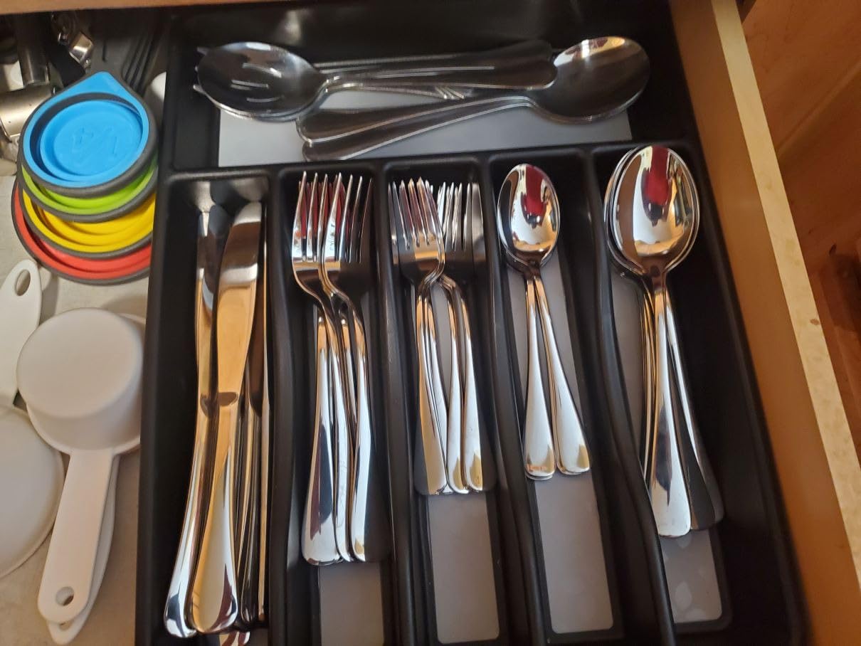 Silverware Set for 8, 40 Piece Stainless Steel Flatware Utensil Cutlery Set customer photo 1