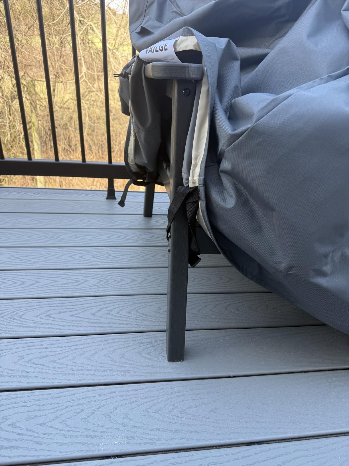 Vailge Patio Sofa Cover 3-Seater & Outdoor Couch Cover Waterproof | Heavy Duty 600D Oxford Patio Outdoor Furniture Covers Waterproof with Windproof Straps and Vents,Fits 79