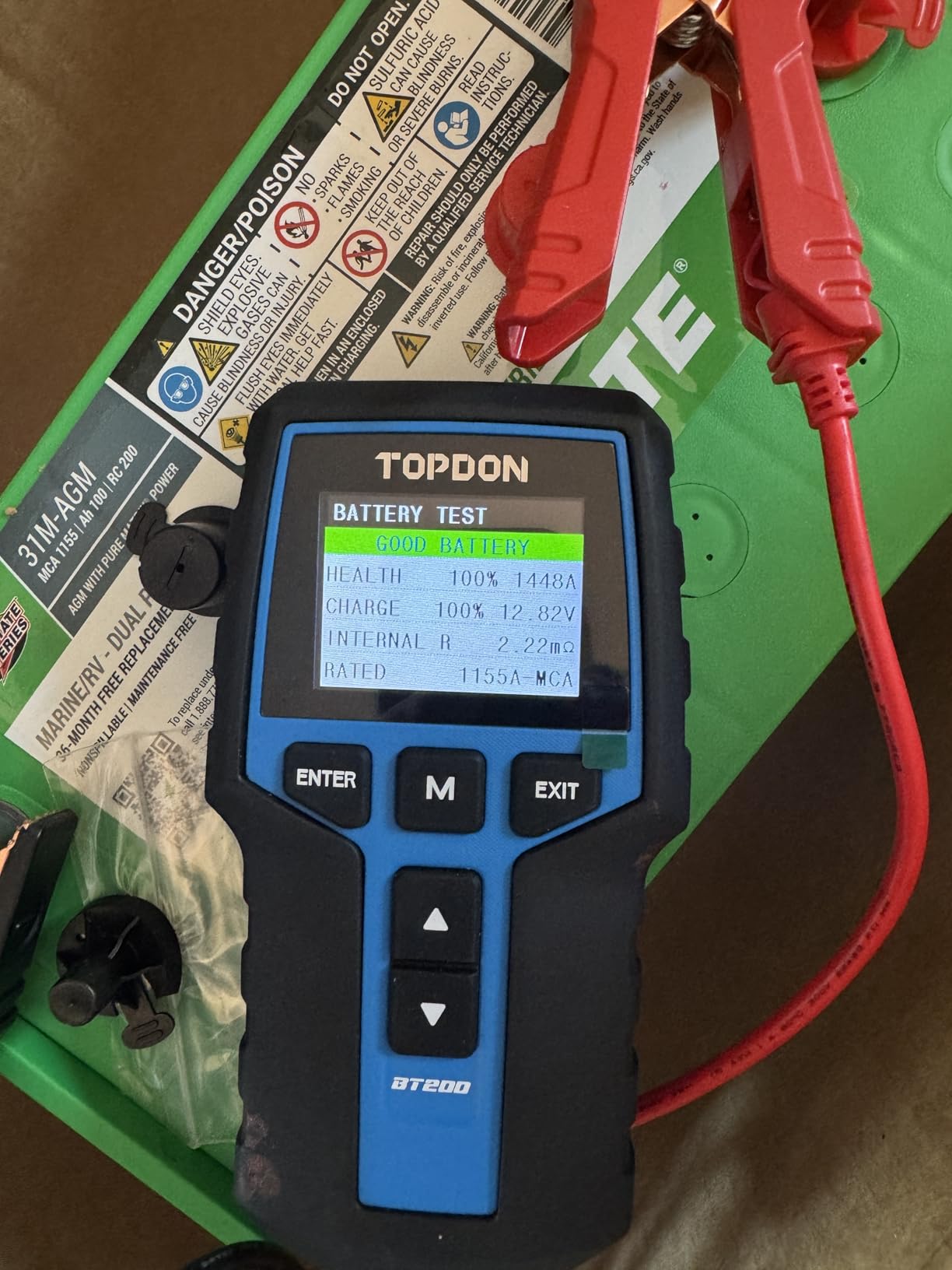 TOPDON BT200 Car Battery Tester, 12V/24V, 100-2000 CCA Load Tester | Battery and Alternator Tester for Cranking and Charging Systems, Auto Battery Analyzer for Cars, Trucks, SUVs, ATVs and Boats customer photo 2