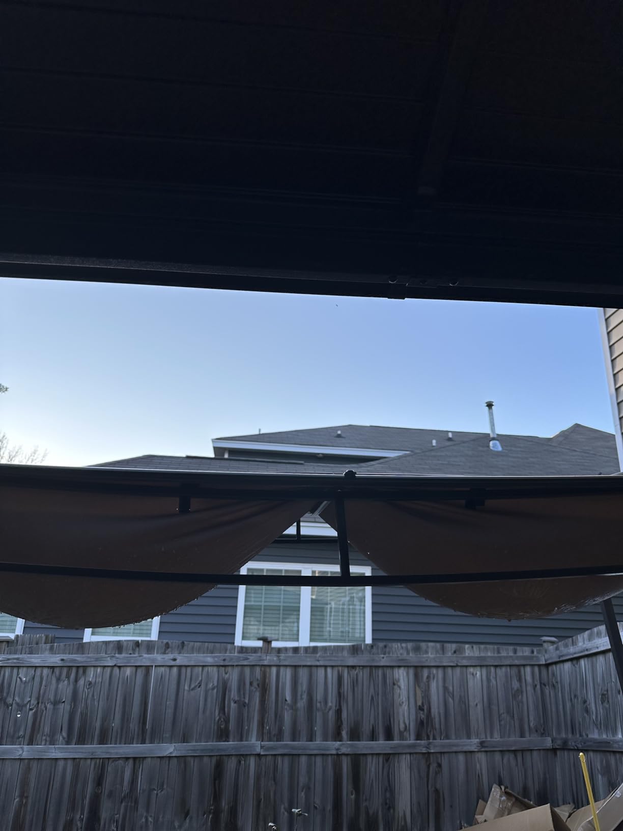 Giantex 7x4.4ft Grill Gazebo, Patio Outdoor Backyard BBQ Canopy Shelter, Soft Top, Heavy-Duty Steel Construction, Storage Shelf, Hanging Hooks, Bear Opening Setting, Anchor Kit (Beige) customer photo 2