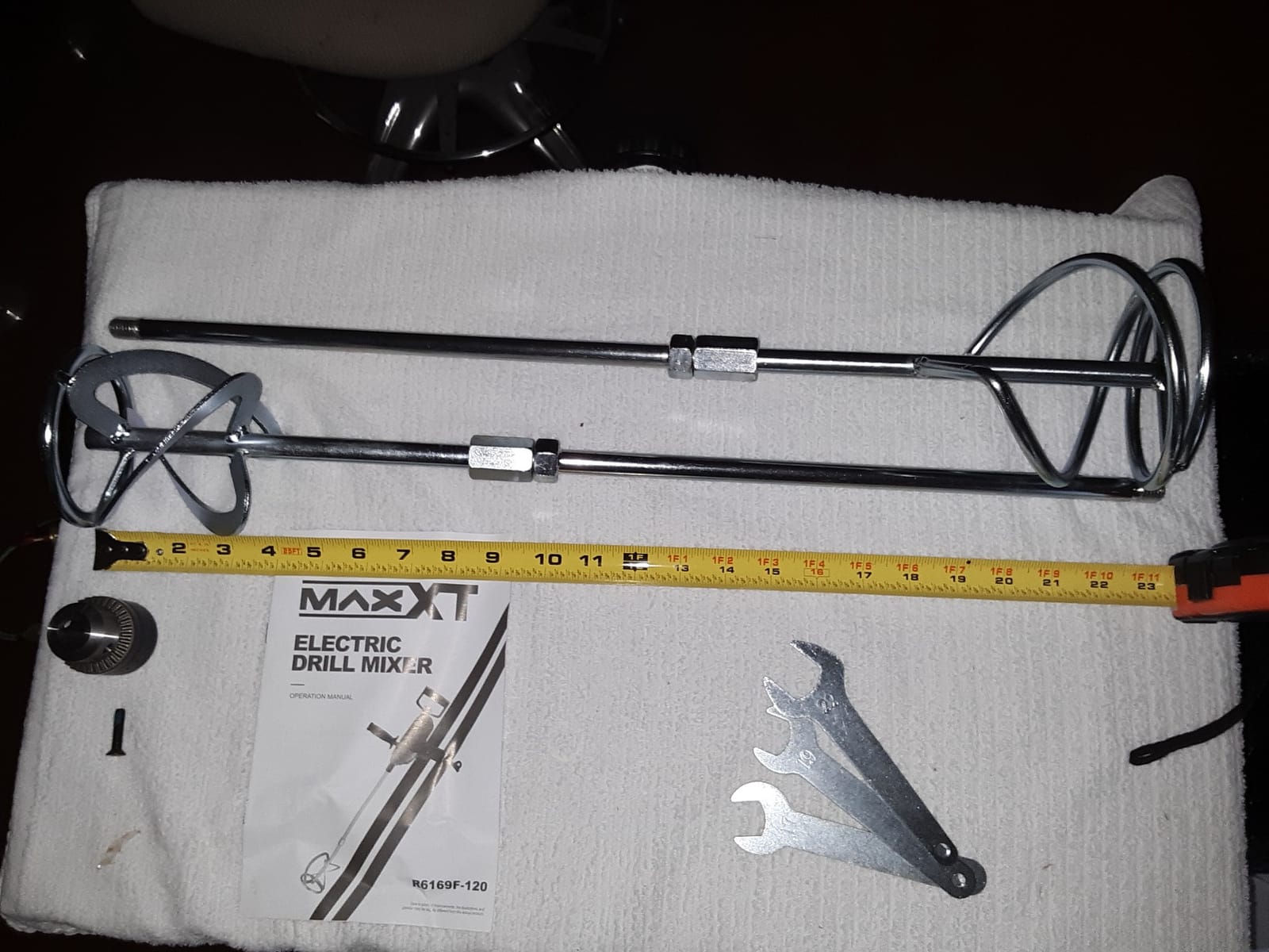 MAXXT Drill Mixer Set with Spade Handle 1/2 inch Electric Corded Mixing Drill Machine 9A Motor Concrete Mud Mixer customer photo 1