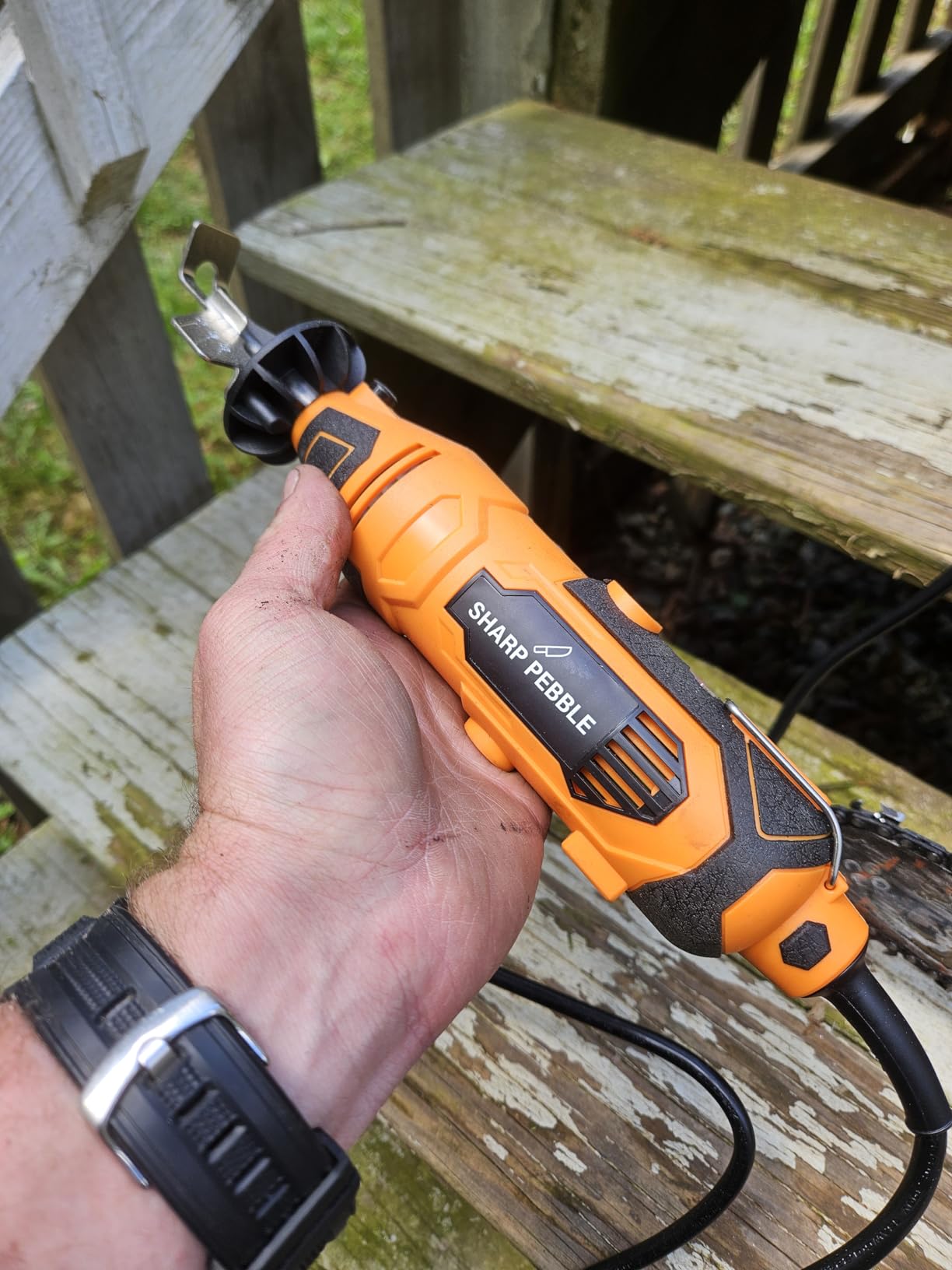 Sharp Pebble Electric Chainsaw Sharpener Kit – Chain Saw Sharpening Tool customer photo 1