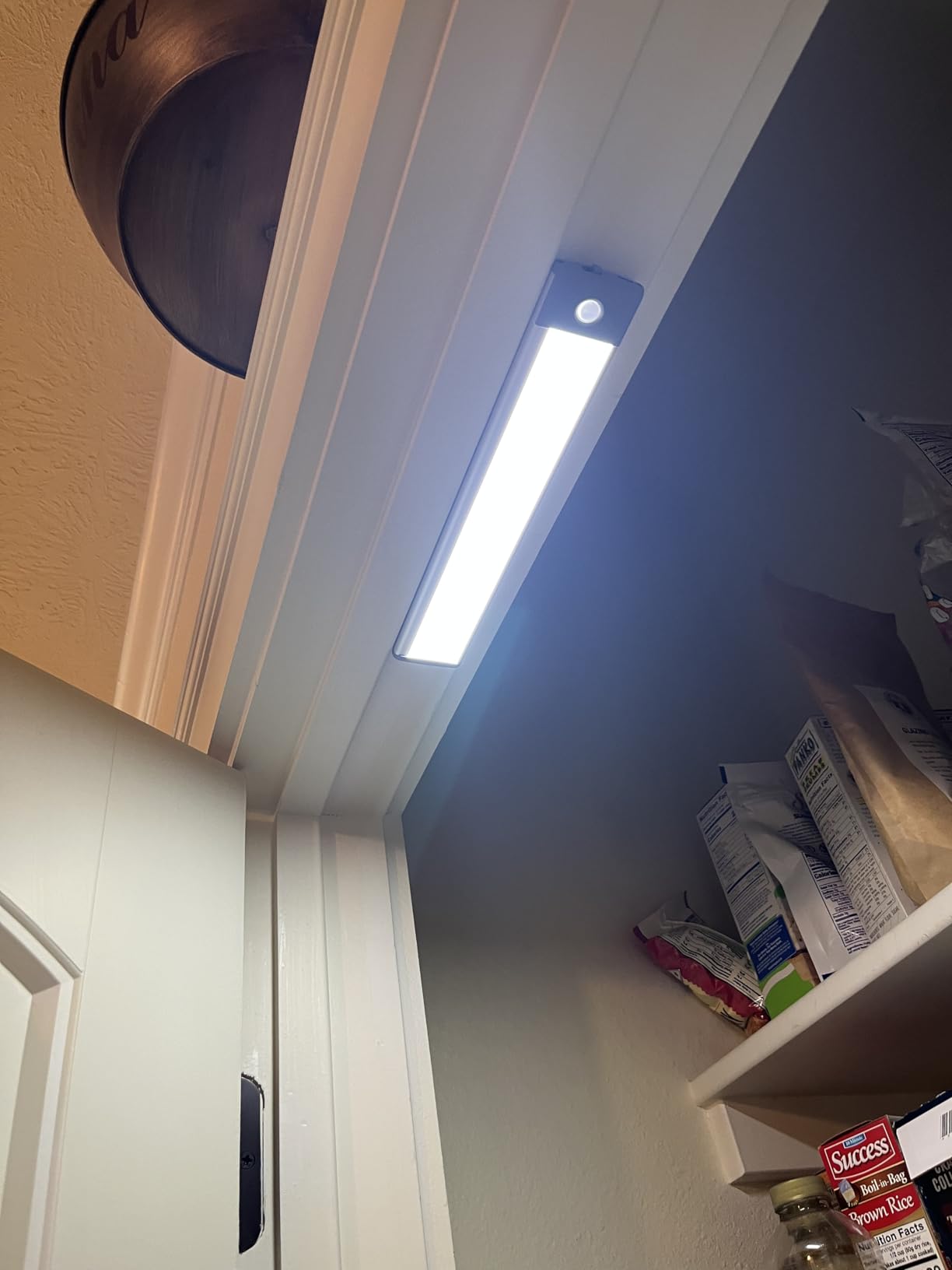 30-LED Motion Sensor Cabinet Light,Magnetic Motion Activated Under Counter Closet Lighting, Wireless USB Rechargeable Kitchen Cupboard Night Lights,Motion Activated Light Bar-2Pack customer photo 1