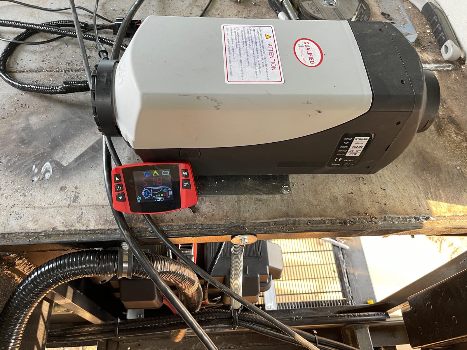 Diesel Heater 8KW, 15L Tank, Diesel Air Heater 12V,Muffler, Diesel Parking Heater with LCD Thermostat Monitor & Remote Control for Bus Boat and Motor-home customer photo 2