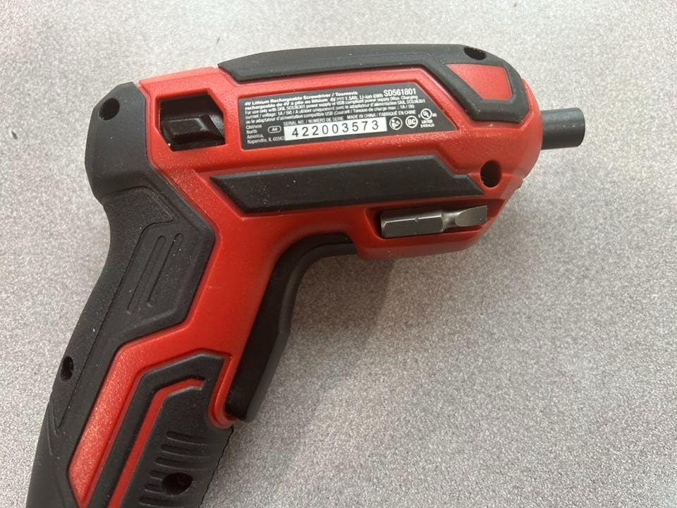 SKIL Rechargeable 4V Cordless Pistol Grip Screwdriver with 42pcs Bit Set, USB Charger and Carrying Case - SD5618-03 customer photo 1