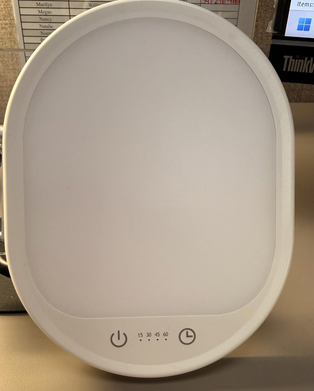 UV-Free 10000 Lux Daylight Lamp - Touch Control with 3 Brightness Levels & 4 Timer Functions, Large Surface & Rotatable Stand for Home/Office customer photo 2