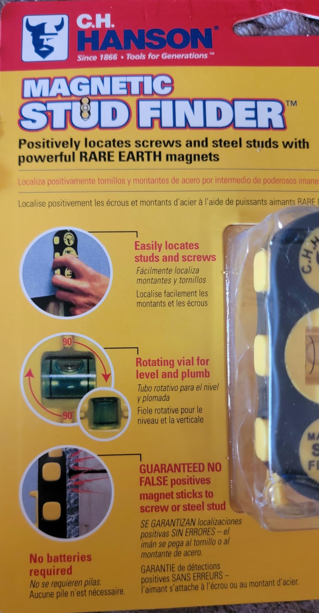 SNUNGPHIR CH Hanson 03040 Magnetic Stud Finder, 1 Pack customer photo 1