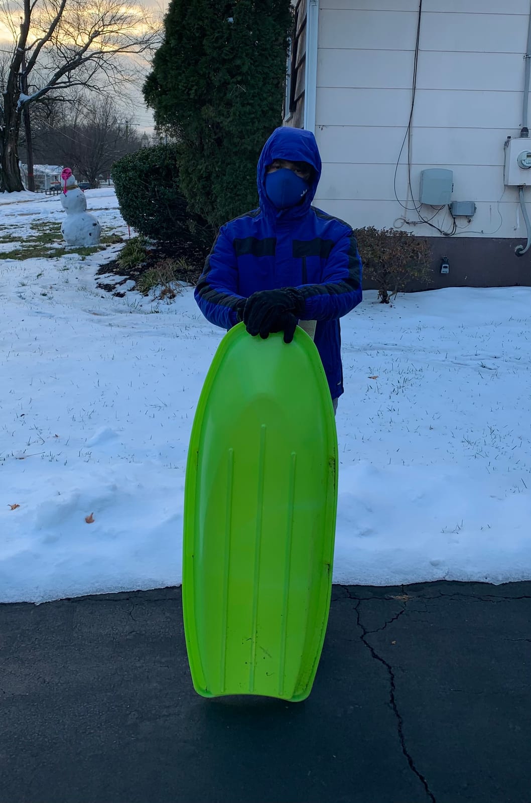 Flexible Flyer Winter Lightning Snow Sleds for Kids and Adults (3-Pack) - 48 Inch Toboggan Style Plastic Sled with Hard Bottom for Fast, Smooth Rides - 1 or 2 Riders (Blue, Green, Orange) customer photo 1