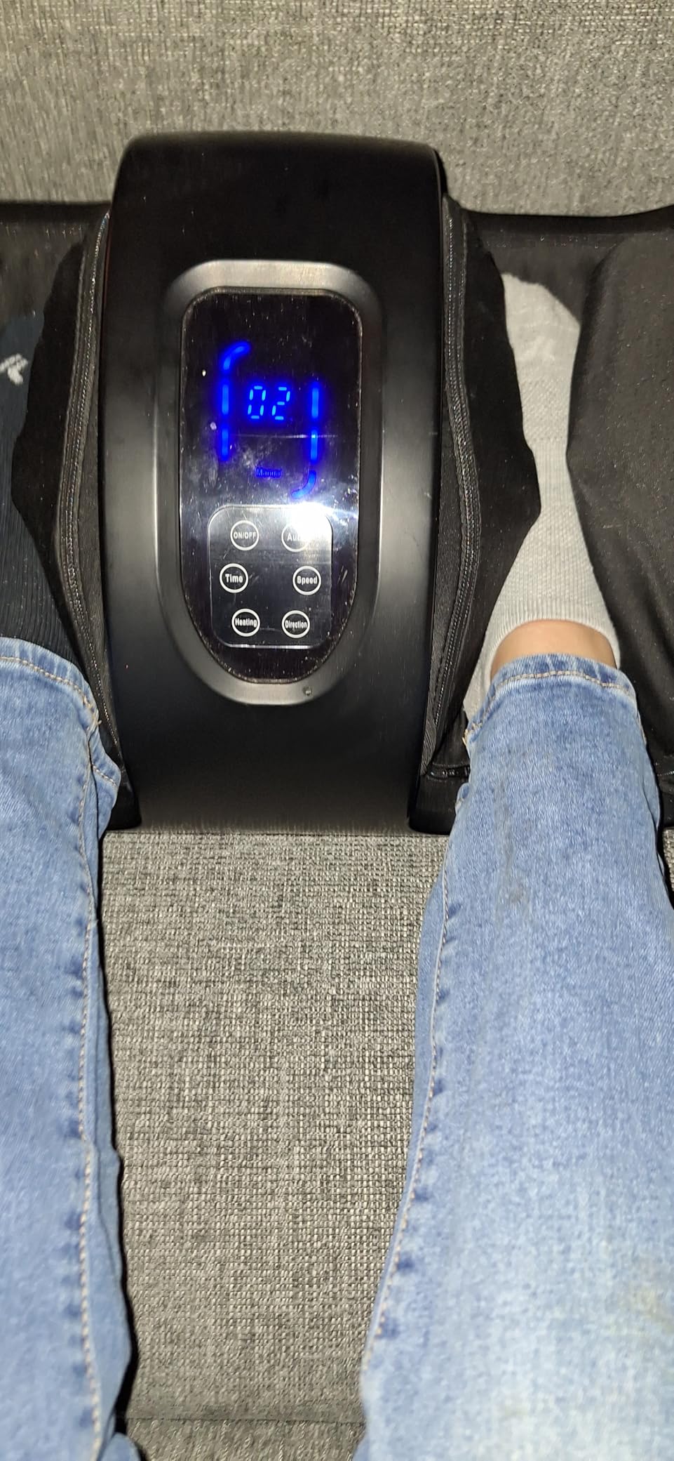 Best Choice Products Shiatsu Foot Massager with Heat for Plantar Fasciitis & Neuropathy, Kneading Foot & Calf Massager with Remote, 360° Adjustable Handle, Rolling & Compression Massage - Gray customer photo 1