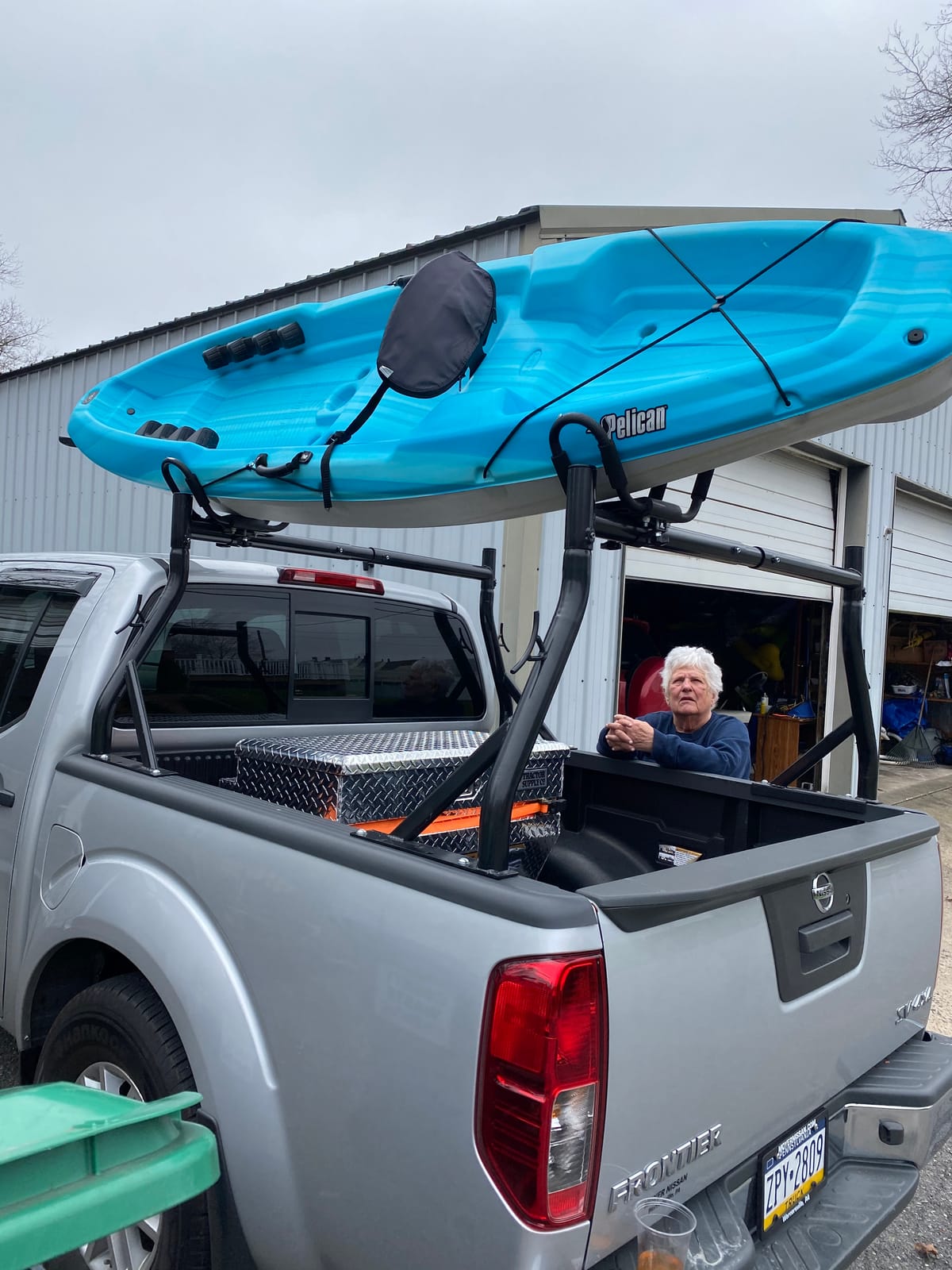 TMS 800Ibs Capacity Extendable Universal Steel Pick-Up Truck Ladder Rack Low Profile Sport Bar Utility Two bar Set (Patent Pending) (24'') customer photo 1