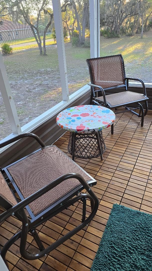 GIANTEX Outdoor Glider Chair, Patio Swing Chair w/Study Metal Frame customer photo 2