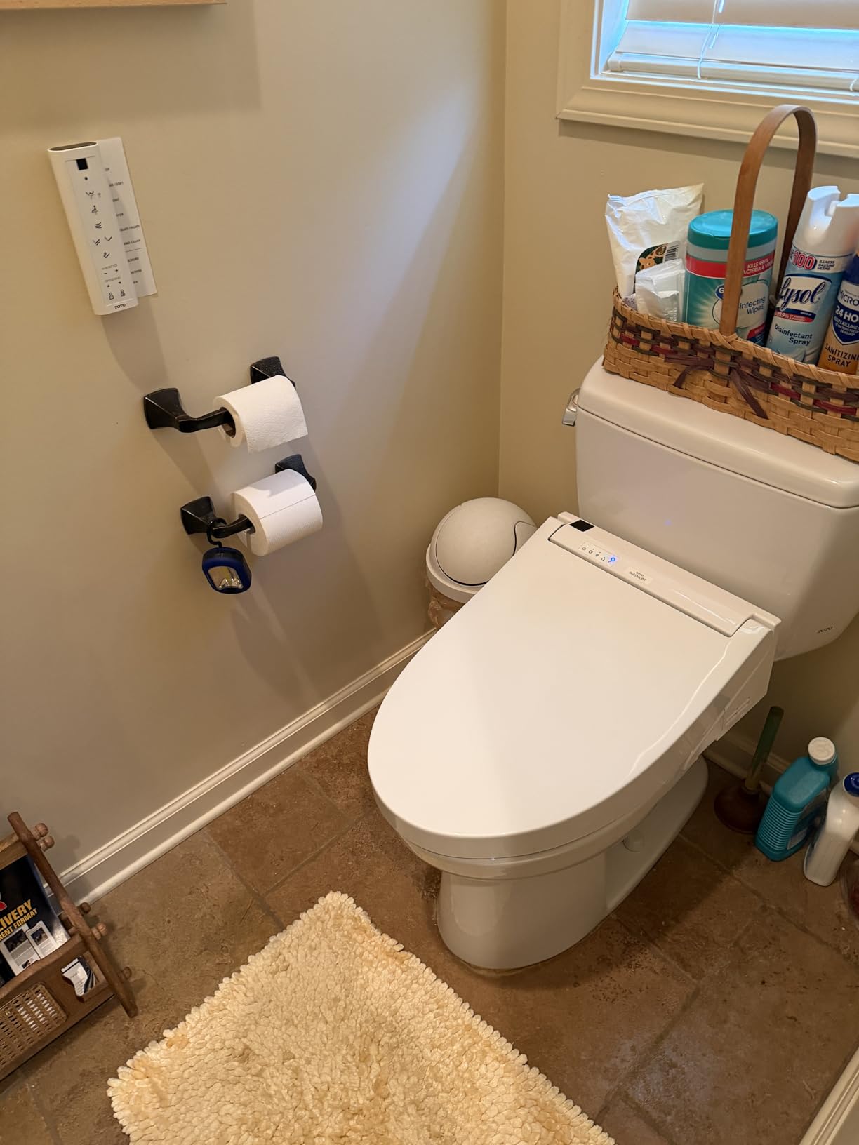 TOTO® WASHLET® C5 Electronic Bidet Toilet Seat with PREMIST and EWATER+ Wand Cleaning, Elongated, Cotton White - SW3084#01 customer photo 1