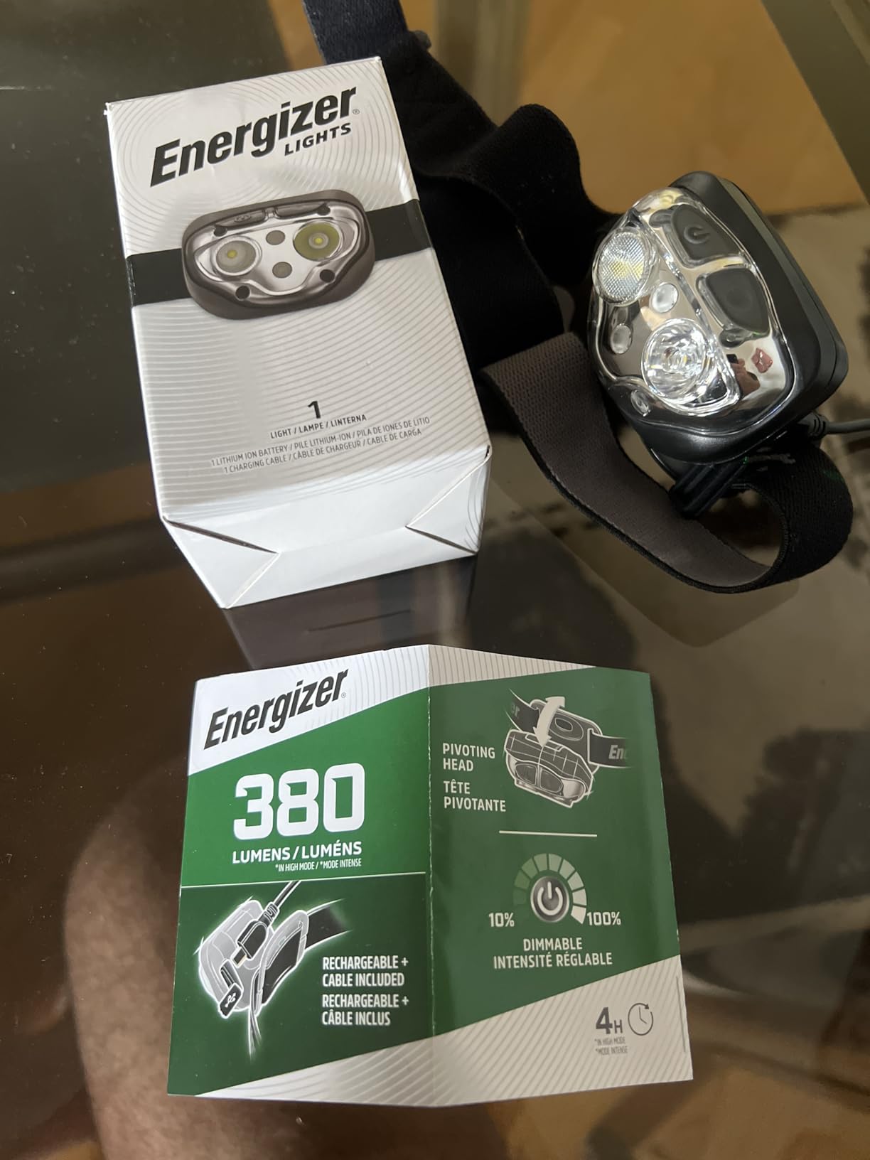 Energizer PRO-400 Headlamp Rechargeable, IPX4 Water Resistant Rechargeable Headlamp, Ultra Bright Multiple Light Modes Head Lamp, Camping, Running, Outdoors, Emergency Light, USB Included customer photo 2